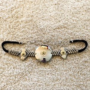 Silver and Black Women's Belt